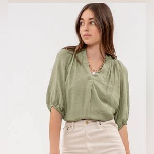 Blu Pepper Peasant Top